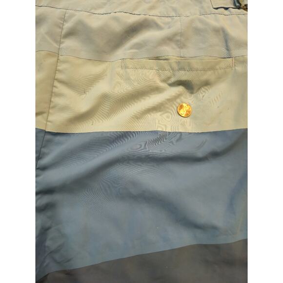 LACOSTE MEN’S MID-LENGTH GRADATED COLORBLOCK SWIMMING TRUNKS SIZE LARGE - Picture 11 of 12